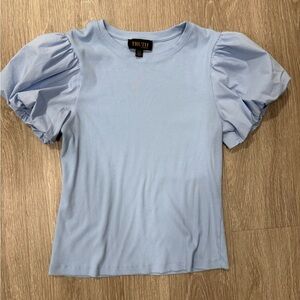Truth Light Blue Puff Sleeve Short Sleeve Tee